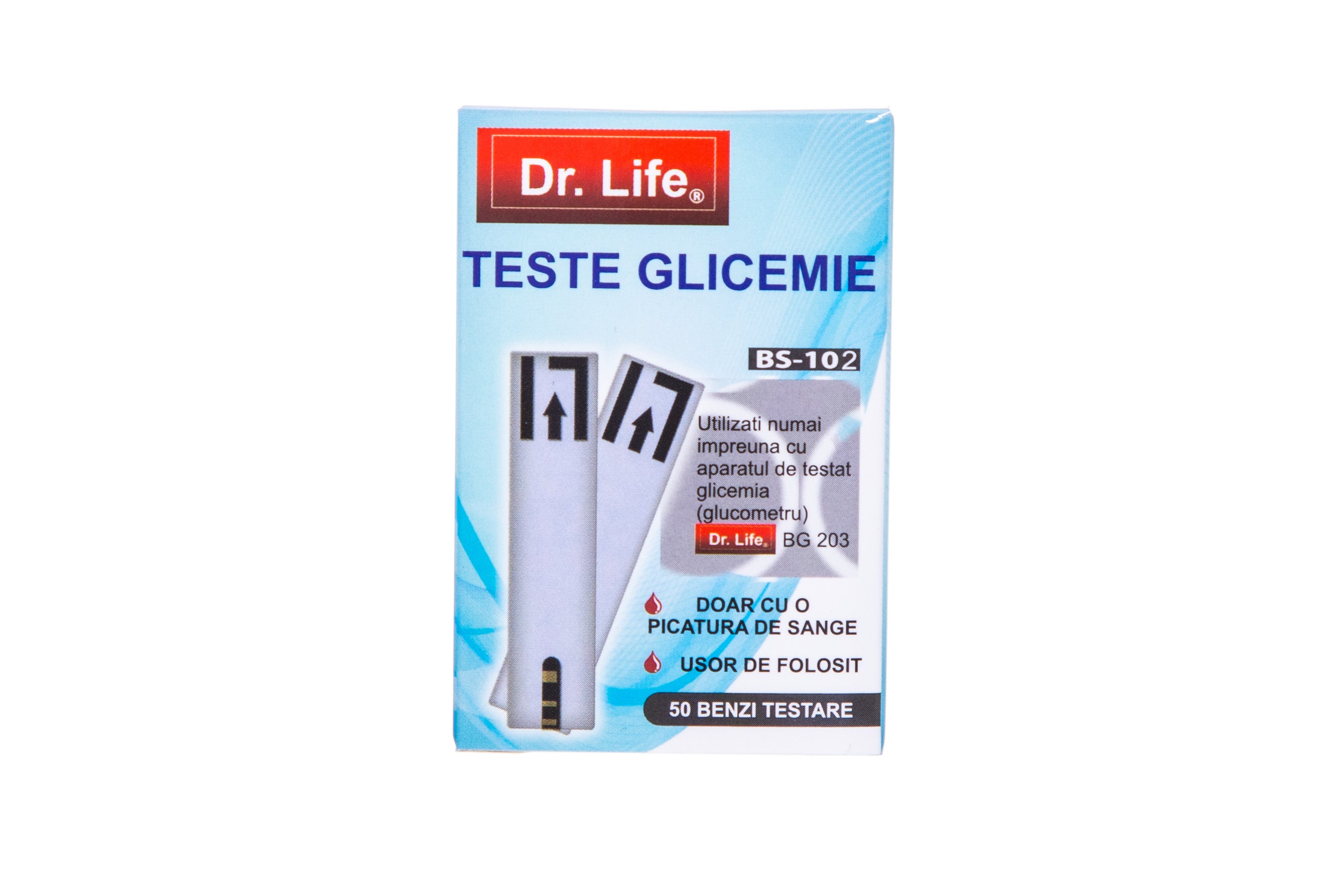 Dr. Life Teste glicemie BS102 Imagine principală a produsului