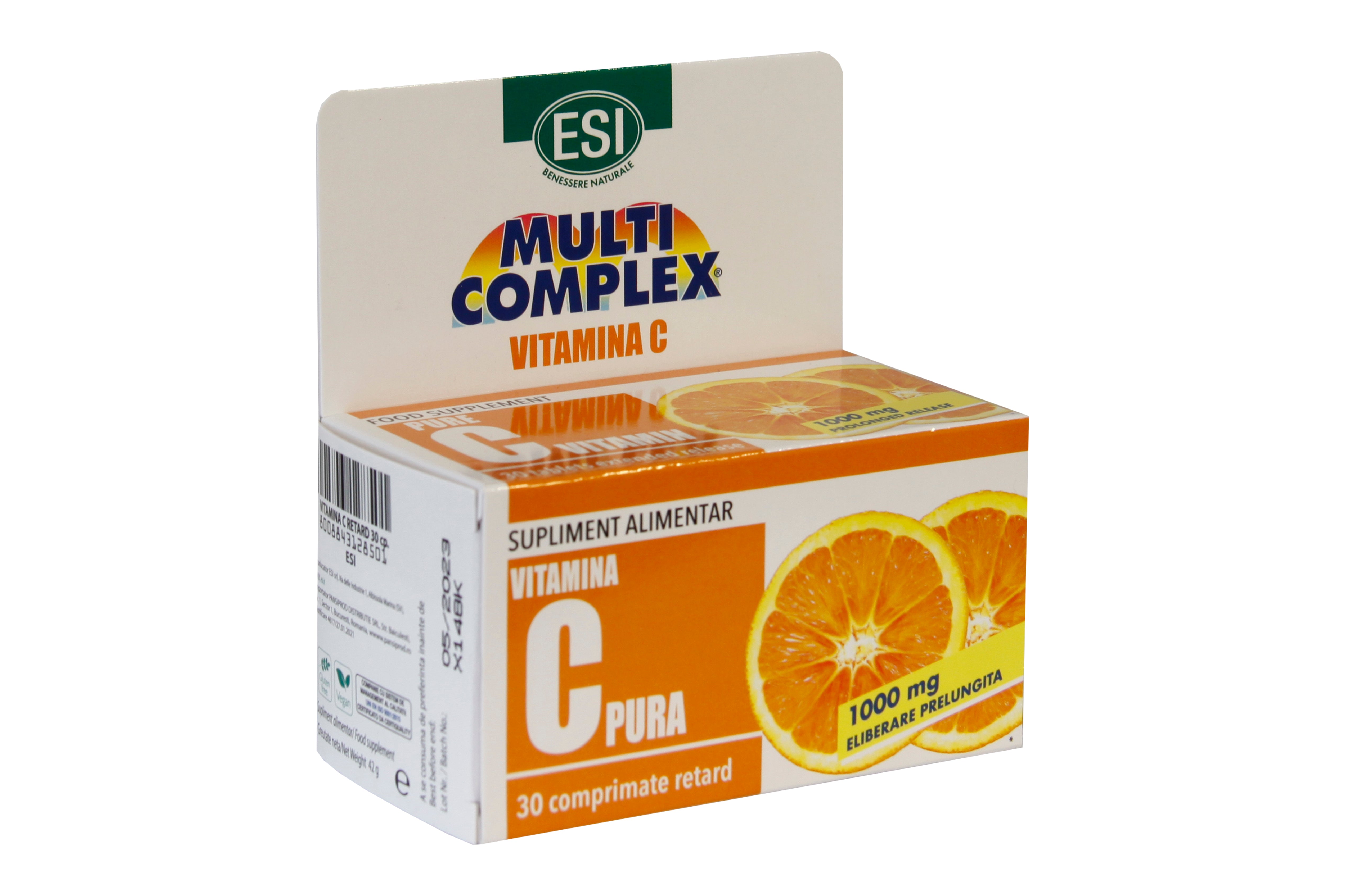 ESI Vitamina C 1000 mg cu eliberare prelungită, 30 cps Imagine principală a produsului