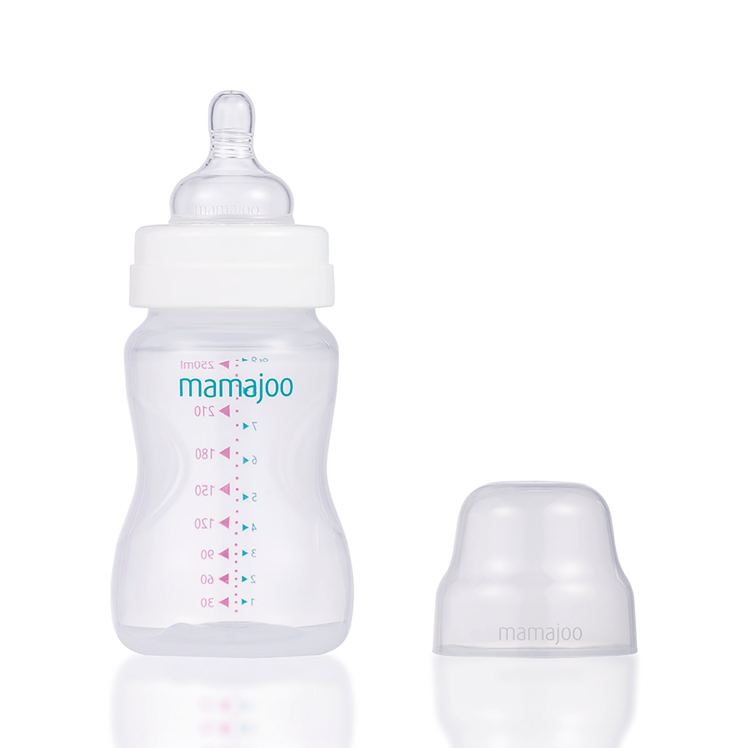 mamajoo Biberon mamajoo Silver 250ml & tetina anti-colici nr.2 /M, 1 bucata Imagine principală a produsului