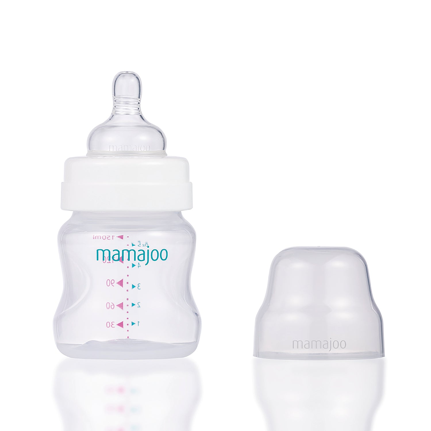 majoo Biberon mamajoo Silver 150 ml &amp; tetina anti-colici nr.1 /S, 1 bucata