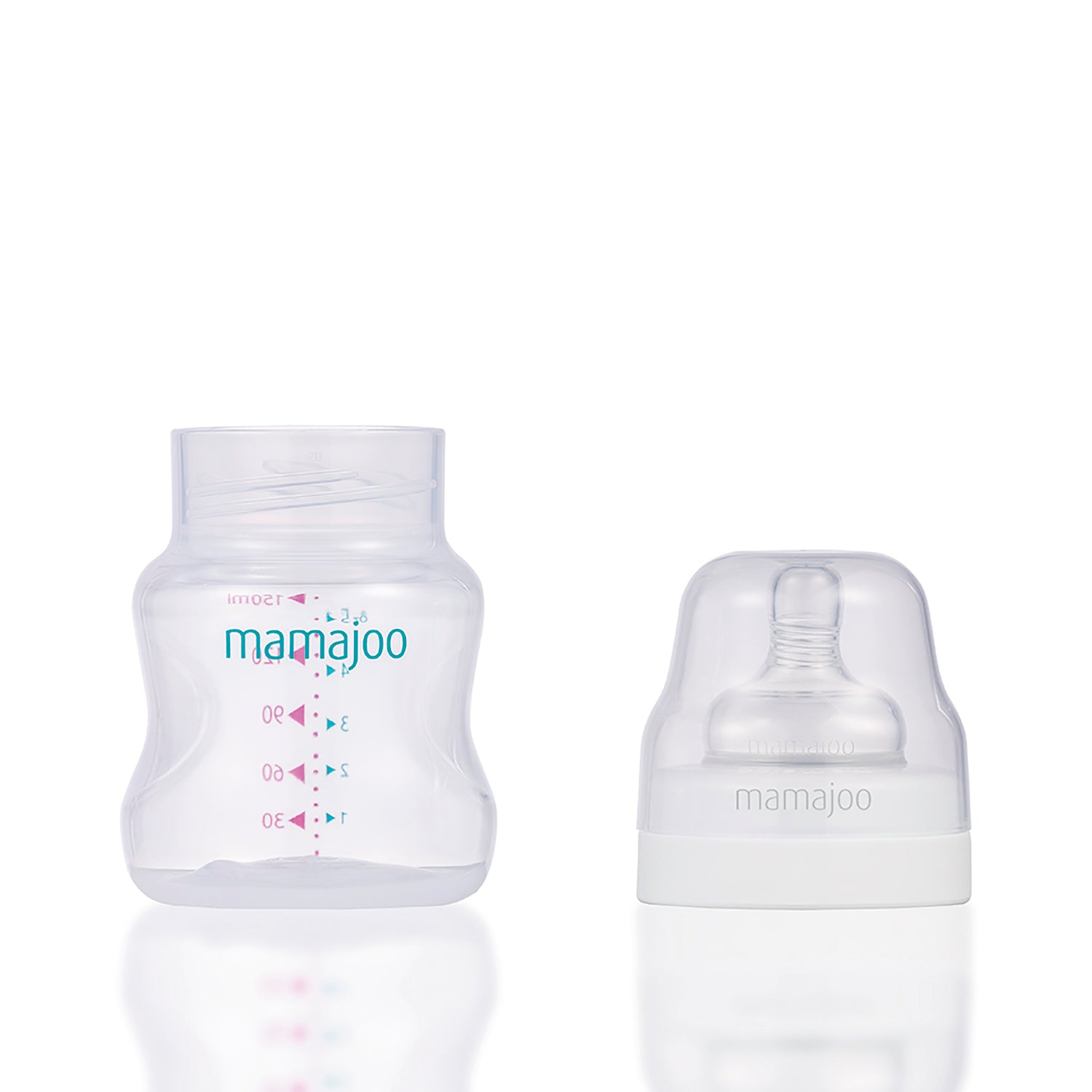 majoo Biberon mamajoo Silver 150 ml &amp; tetina anti-colici nr.1 /S, 1 bucata