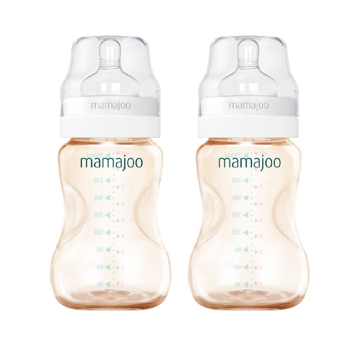 mamajoo Set Biberoane Gold 150 ml & tetina silicon anti-colici nr.1 / S, 2 buc Imagine principală a produsului