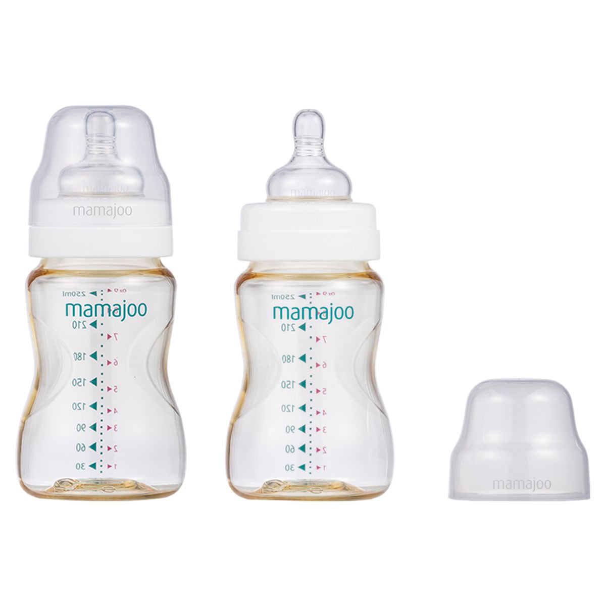 mamajoo Set Biberoane Gold 150 ml & tetina silicon anti-colici nr.1 / S, 2 buc Imagine secundară a produsului