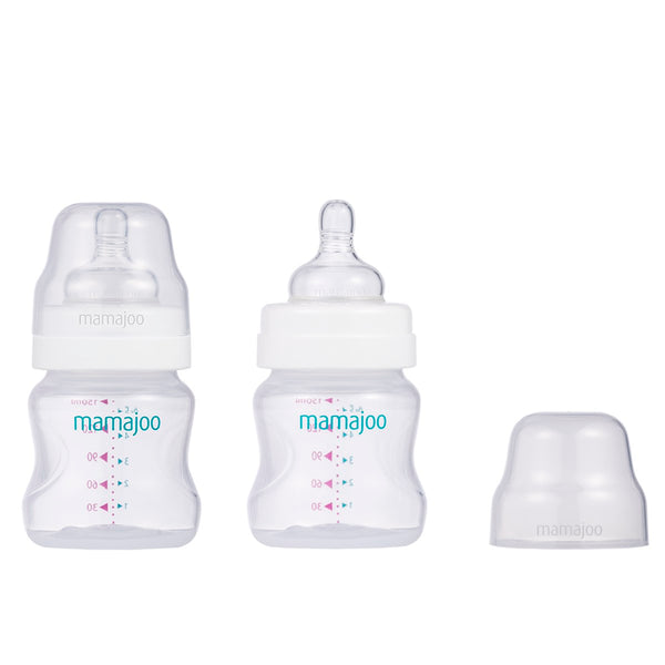 mamajoo Pachet x 2 Biberoane Silver 150ml & tetina anti-colici nr.1 /S, 2 buc