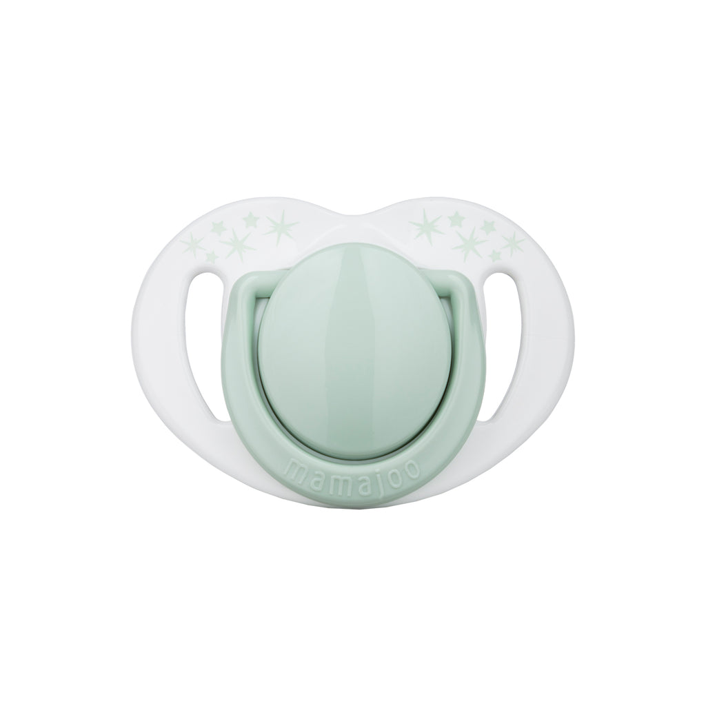 mamajoo Mini set cadou verde praf, Biberon 250ml, Suzeta si cutie de depozitare, 3 buc