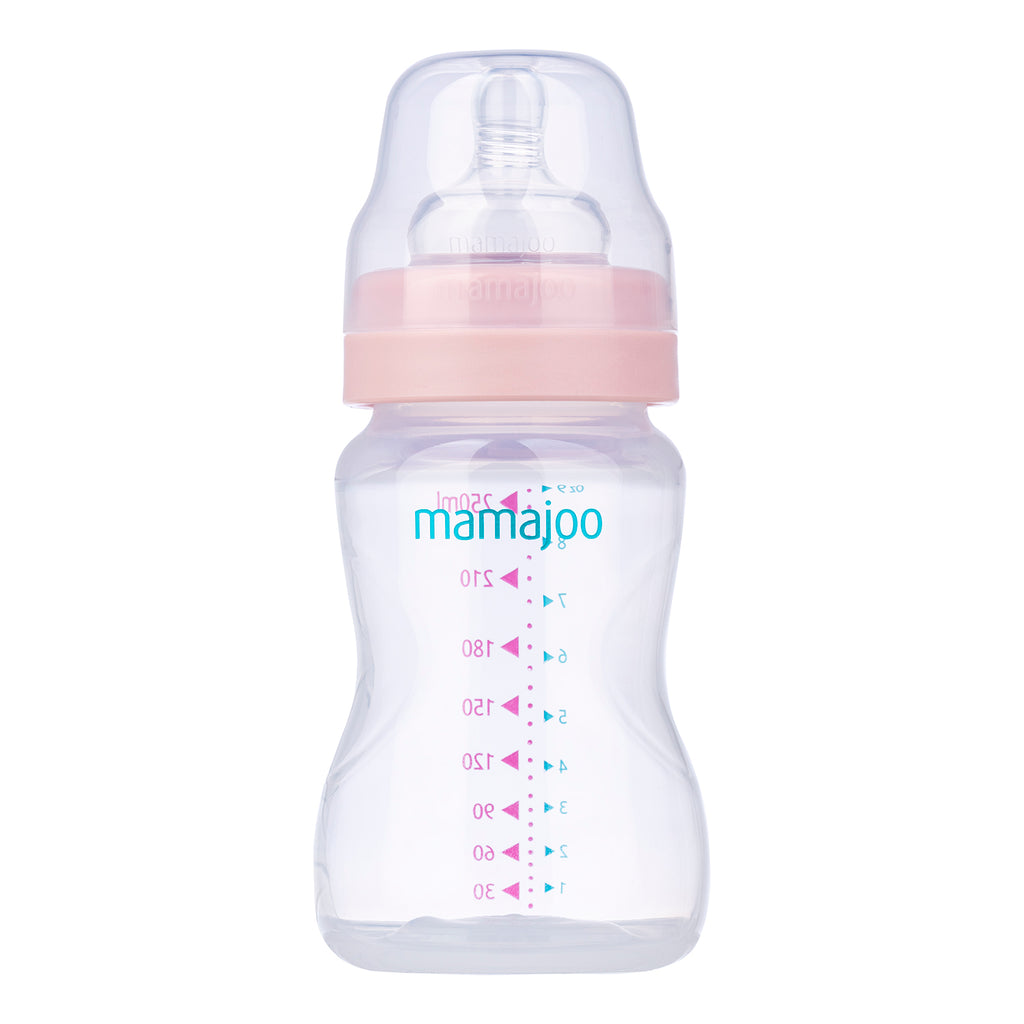 mamajoo Mini set cadou roz pudrat, Biberon 250ml, Suzeta si cutie de depozitare, 3 buc