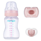 mamajoo Mini set cadou roz pudrat, Biberon 250ml, Suzeta si cutie de depozitare, 3 buc