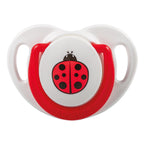 mamajoo Suzeta cu design ortodontic din silicon si cutie de depozitare, Buburuza & cutie rosie 0m+, 1 buc