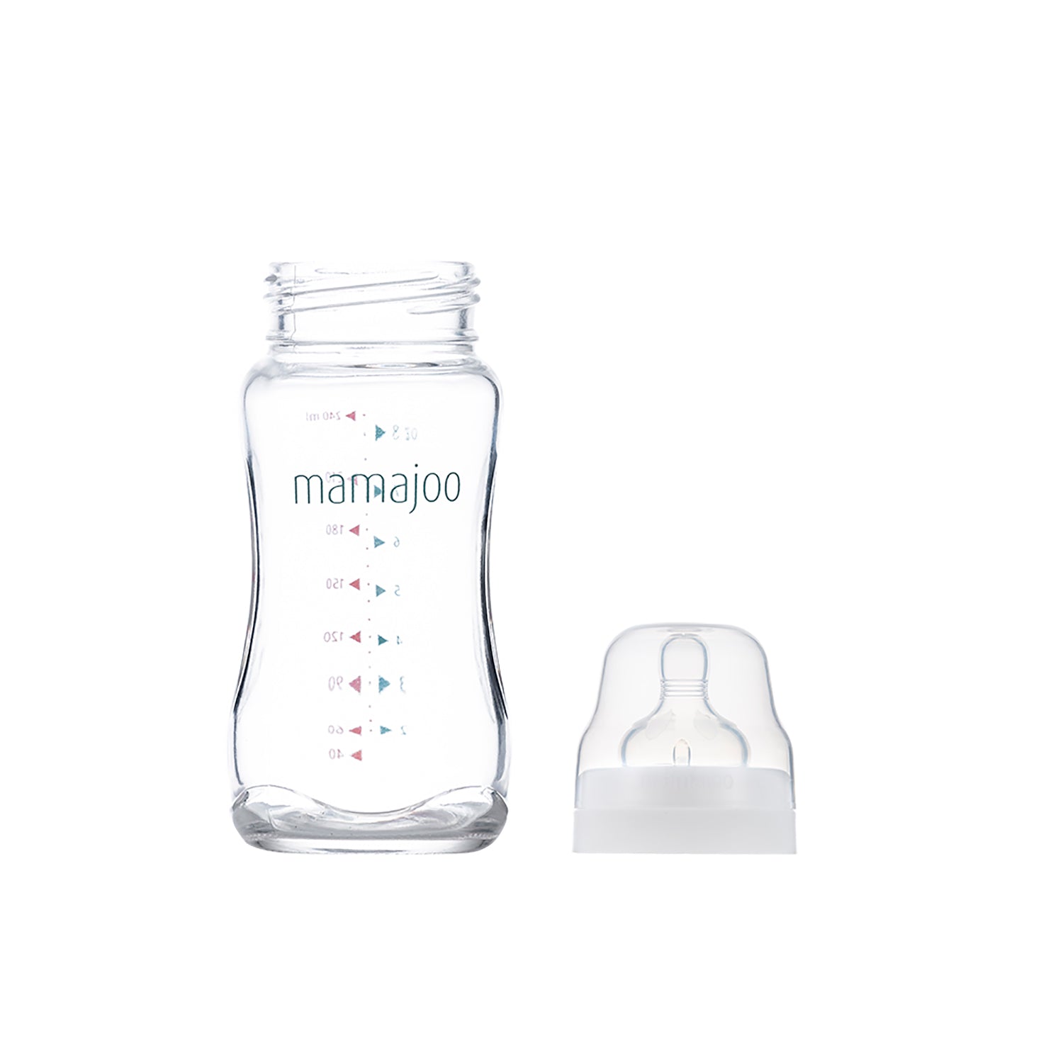 mamajoo Biberon 240 ml &amp; tetina silicon anti-colici nr.2 / M, 1 bucata