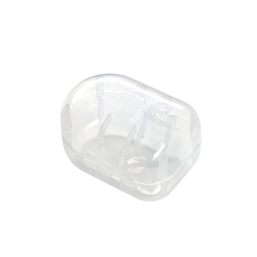 mamajoo Pachet x 2 tetine de silicon anti-colici nr.2 / M 6m+ & cutie de depozitare, 2 buc