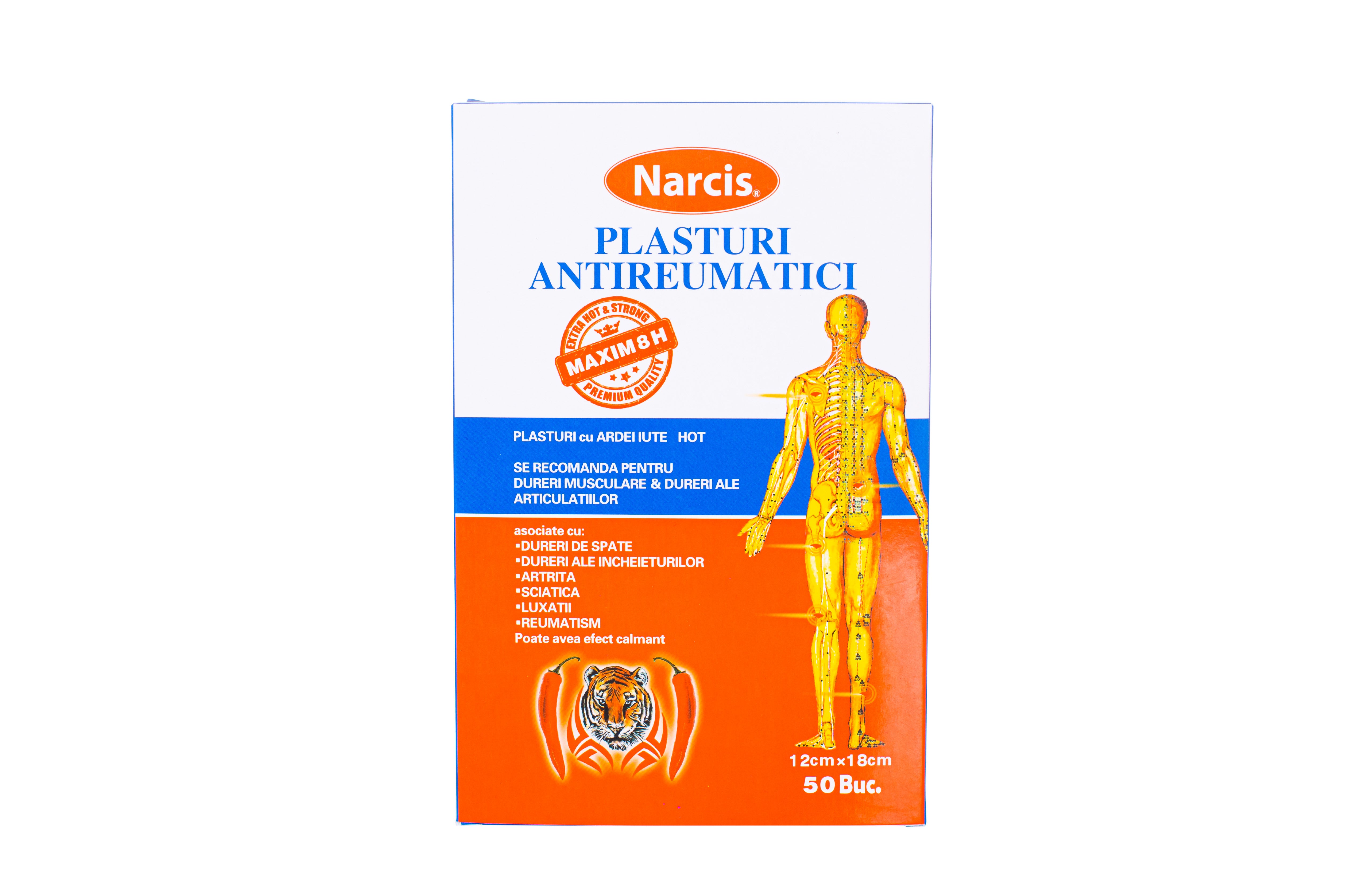 Narcis Plasturi antireumatici 12*18cm hot and strong (50 buc / amb.) Imagine principală a produsului