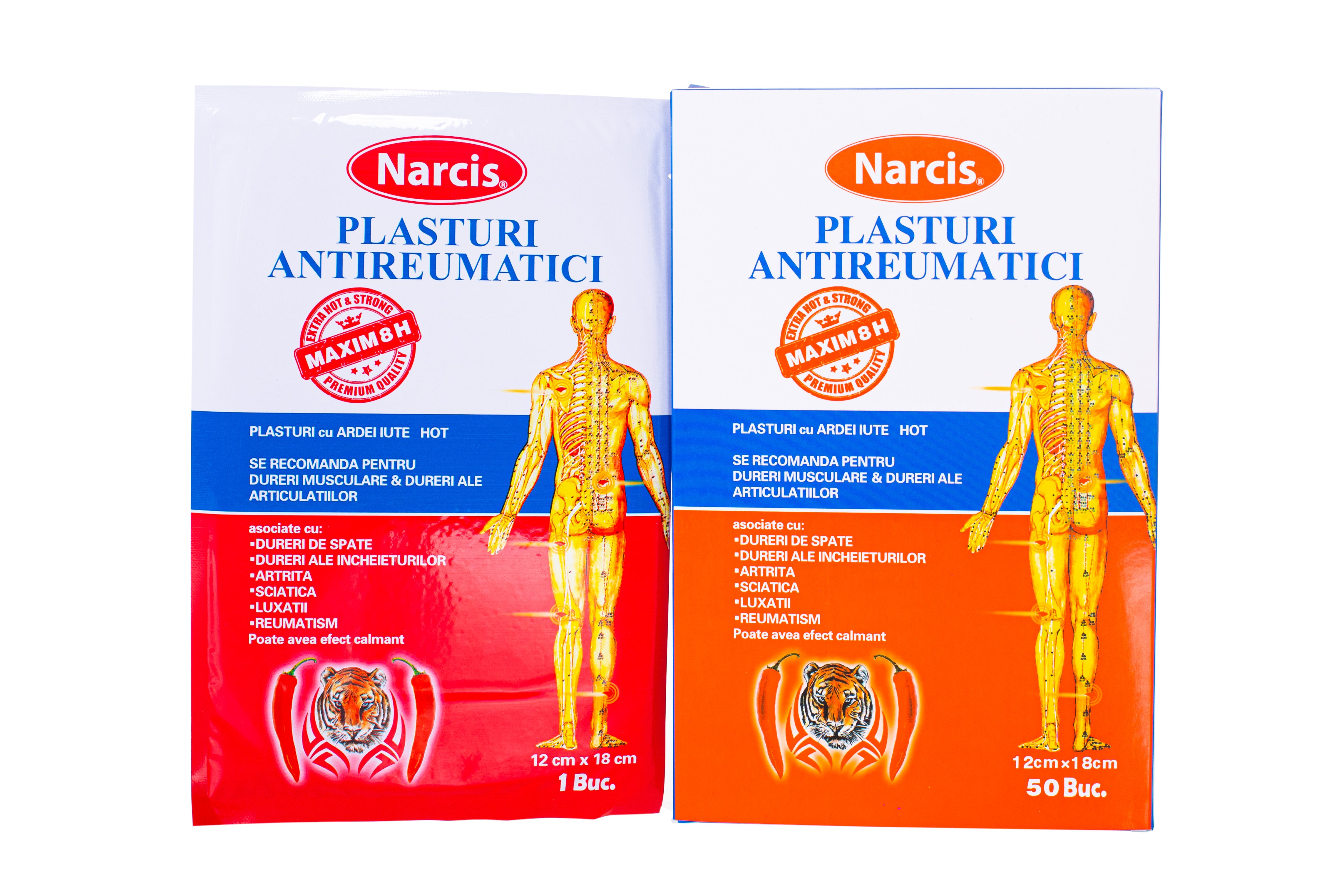 Narcis Plasturi antireumatici 12*18cm hot and strong (50 buc / amb.) Imagine secundară a produsului