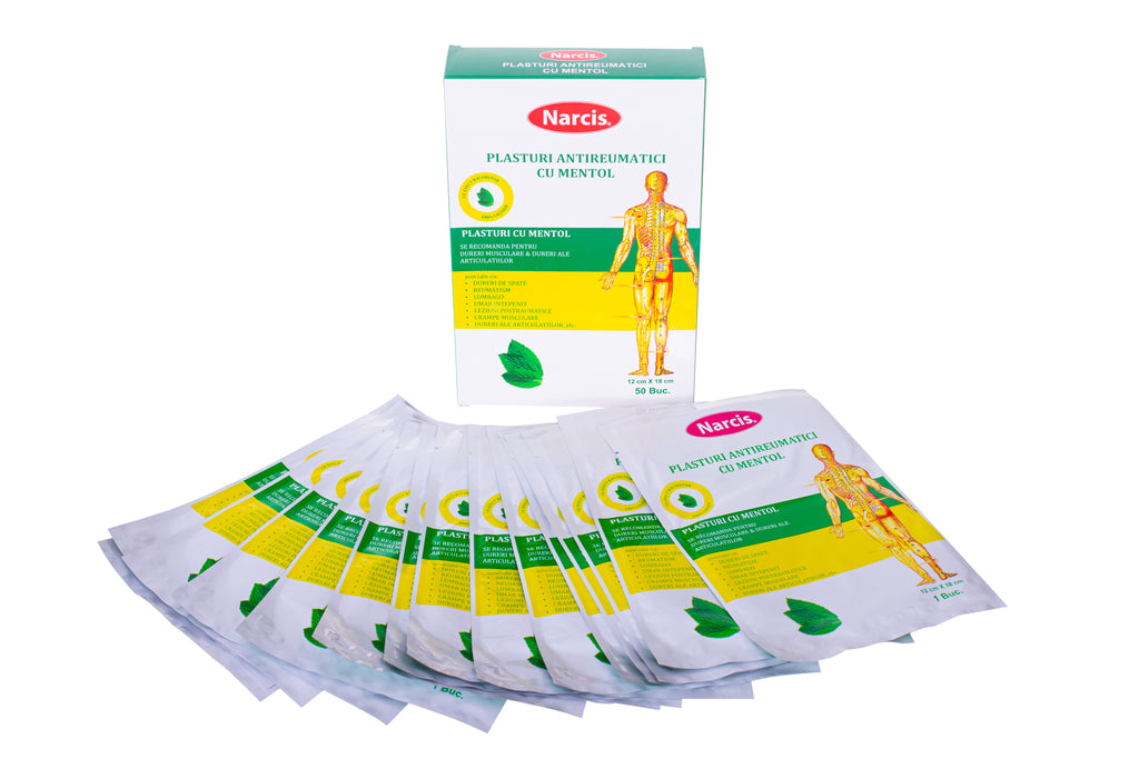 Narcis Plasturi antireumatici 12*18cm mentol (50 buc / amb.)