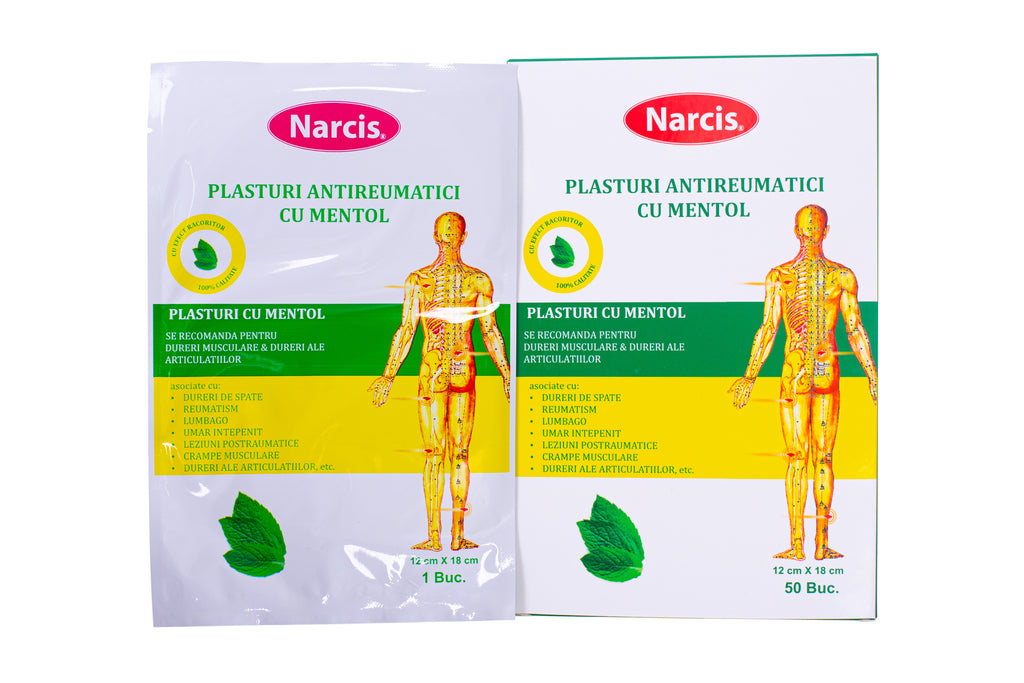 Narcis Plasturi antireumatici 12*18cm mentol (50 buc / amb.)