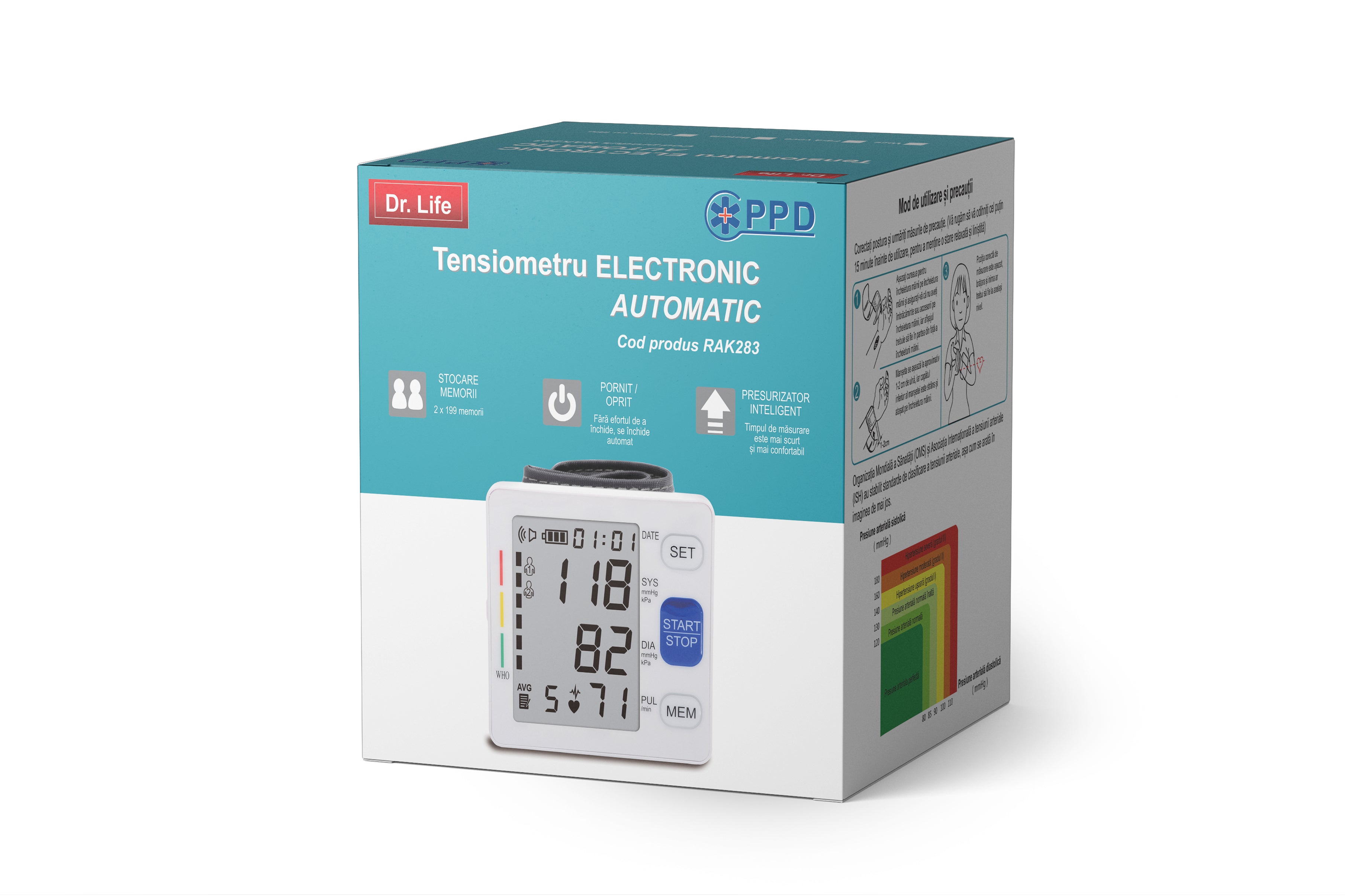 Dr. Life Tensiometru automat de incheietura RAK-283 Imagine principală a produsului
